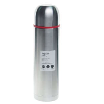 1 679 р. Термос 1.2л стальной 2 чашки RELAXIKA RELAXIKA r102.1200.1  с доставкой в г. Кемерово. Увеличить фотографию 1
