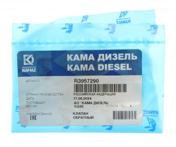 999 р. Клапан КАМАЗ,ПАЗ,ГАЗ дв.CUMMINS ISBe,ISDe,ISG 12.ISF топливный обратный КАМА ДИЗЕЛЬ (ОАО КАМАЗ) АО КАМА ДИЗЕЛЬ r3957290  с доставкой в г. Кемерово. Увеличить фотографию 3