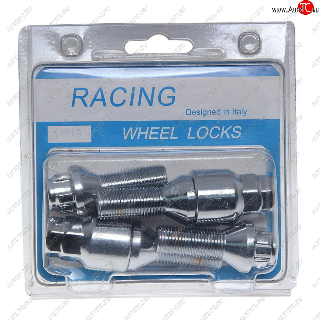 599 р. Болт колеса М14х1.5х28 секретки конус 4шт. 2 ключа 1719мм RACING RACING r-c2  с доставкой в г. Кемерово