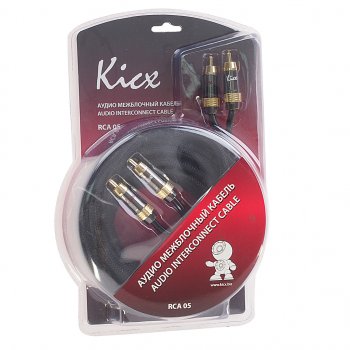2 999 р. Кабель RCA 2х2 5м KICX KICX rca-05  с доставкой в г. Кемерово. Увеличить фотографию 1