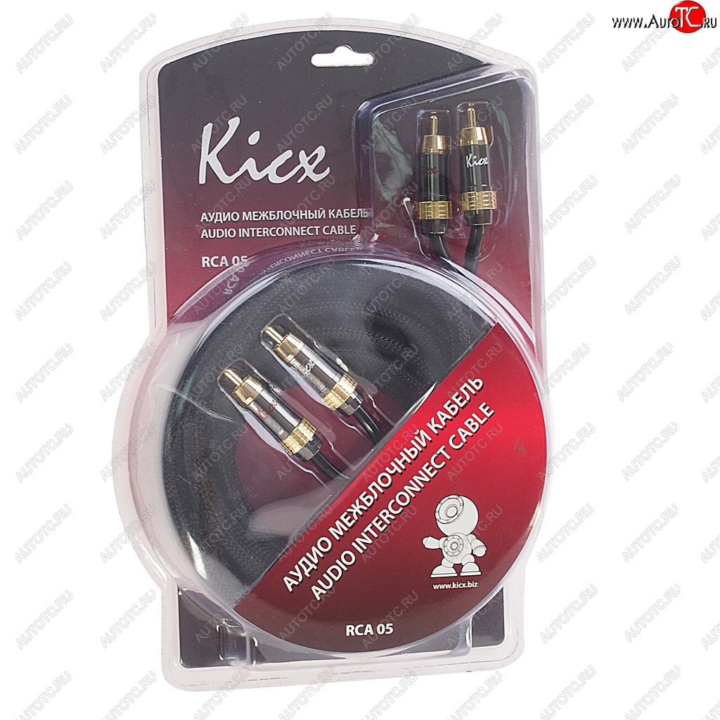 2 999 р. Кабель RCA 2х2 5м KICX KICX rca-05  с доставкой в г. Кемерово