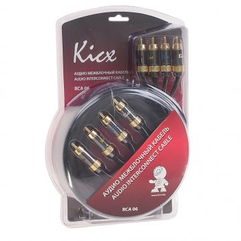 4 099 р. Кабель RCA 4х4 5м KICX KICX rca-06  с доставкой в г. Кемерово. Увеличить фотографию 1