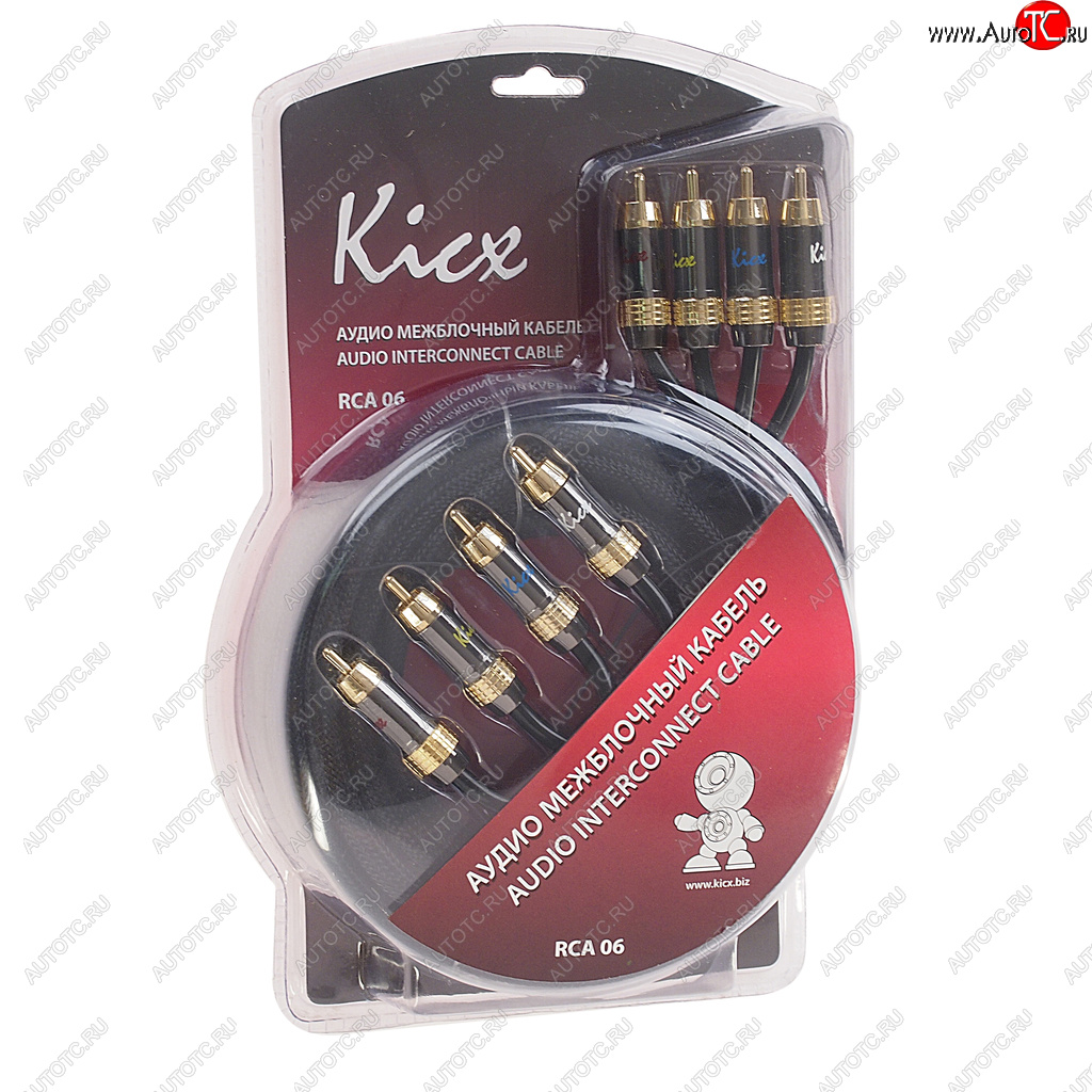 4 099 р. Кабель RCA 4х4 5м KICX KICX rca-06  с доставкой в г. Кемерово
