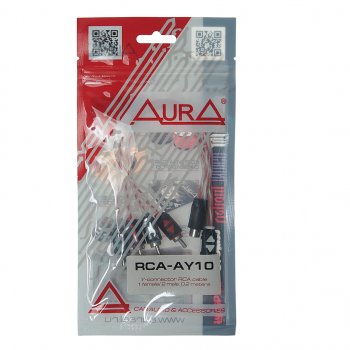 559 р. Кабель RCA 1х2 адаптер AURA AURA rca-ay10  с доставкой в г. Кемерово. Увеличить фотографию 1
