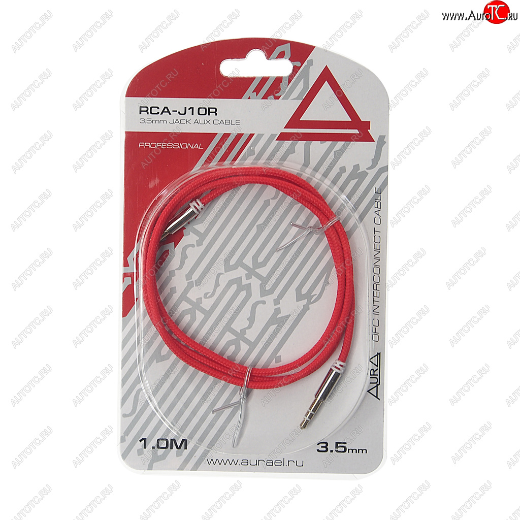 299 р. Кабель jack 3.5 1м AURA AURA rca-j10r  с доставкой в г. Кемерово
