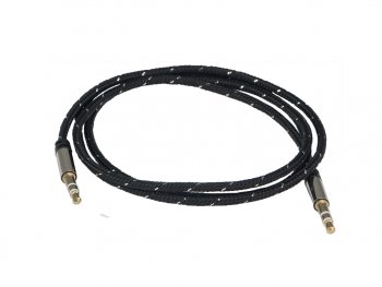 299 р. Кабель jack 3.5 1м AURA AURA rca-j11b  с доставкой в г. Кемерово. Увеличить фотографию 2