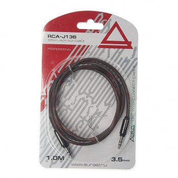 389 р. Кабель jack 3.5 1м AURA AURA rca-j136  с доставкой в г. Кемерово. Увеличить фотографию 1
