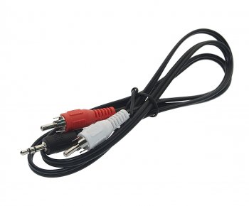 180 р. Кабель jack 3.5-RCA 1м AURA AURA rca-ja30  с доставкой в г. Кемерово. Увеличить фотографию 1