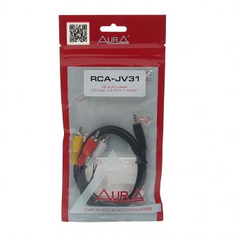 201 р. Кабель jack 3.5-RCA 1м AURA AURA rca-jv31  с доставкой в г. Кемерово. Увеличить фотографию 1