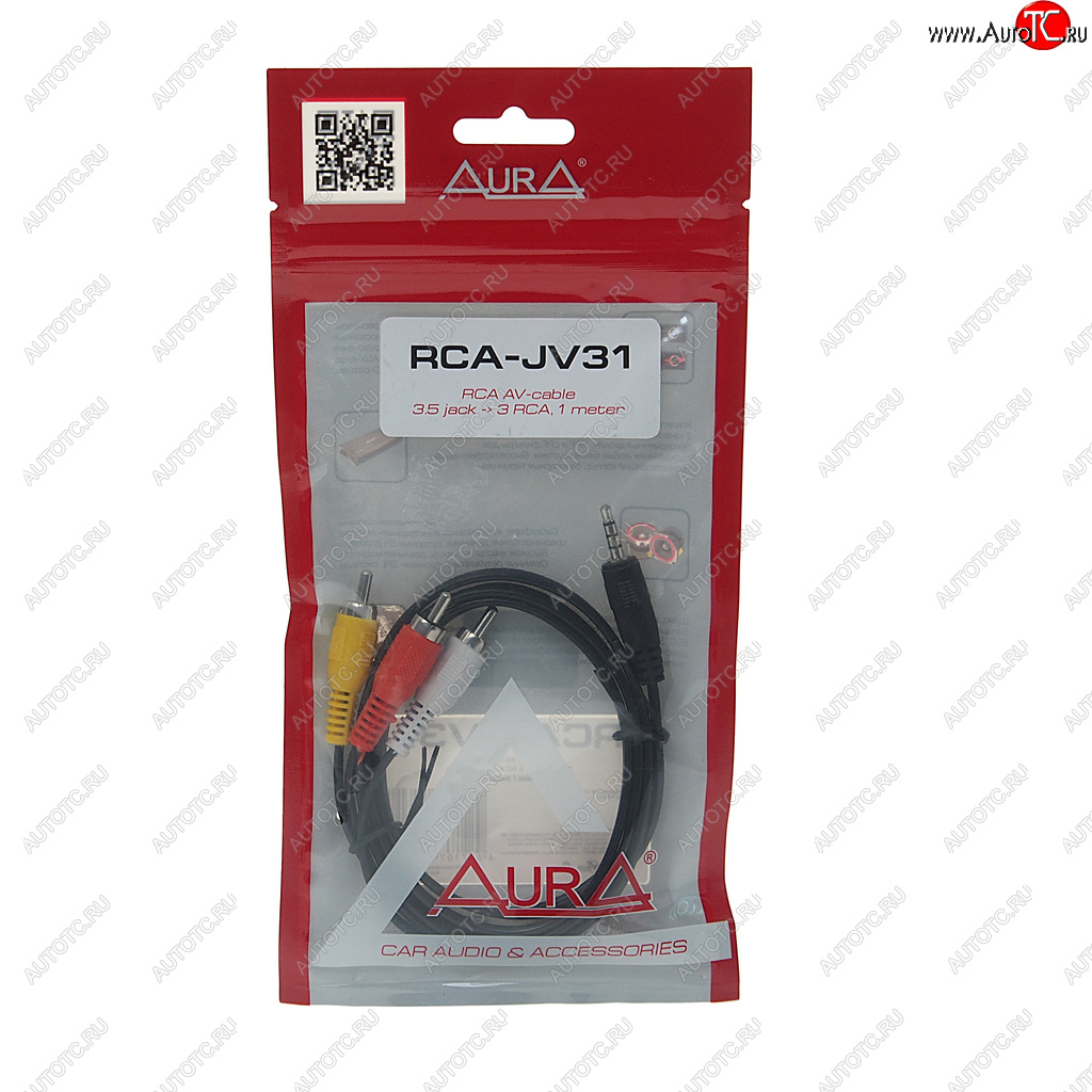 201 р. Кабель jack 3.5-RCA 1м AURA AURA rca-jv31  с доставкой в г. Кемерово