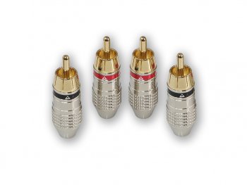 699 р. Штекер RCA комплект 4шт. AURA AURA rca-p612  с доставкой в г. Кемерово. Увеличить фотографию 3