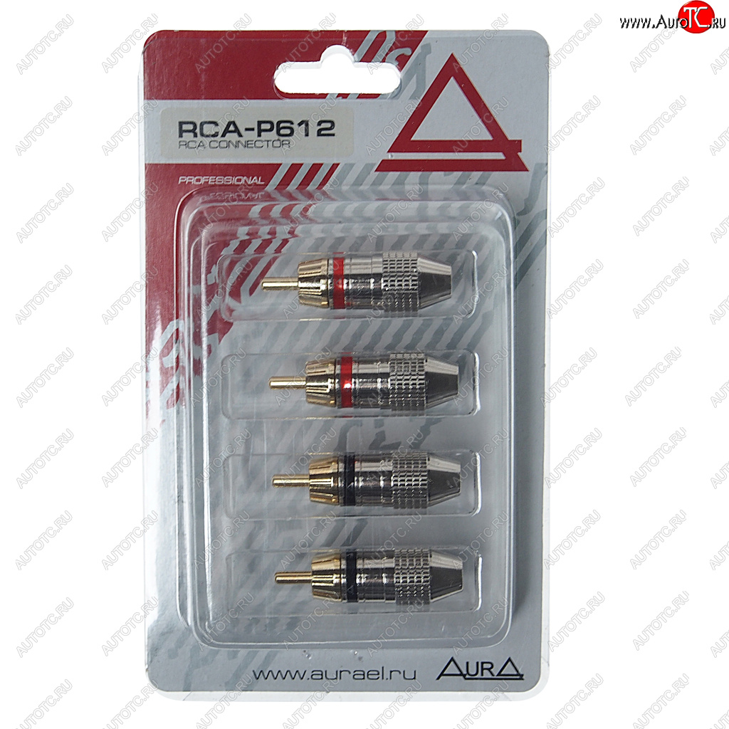 699 р. Штекер RCA комплект 4шт. AURA AURA rca-p612  с доставкой в г. Кемерово