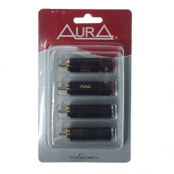 699 р. Штекер RCA комплект 4шт. AURA AURA rca-p613 AURA rca-p613  с доставкой в г. Кемерово. Увеличить фотографию 1