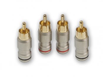 689 р. Штекер RCA комплект 4шт. AURA AURA rca-p614  с доставкой в г. Кемерово. Увеличить фотографию 3