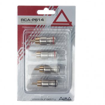 689 р. Штекер RCA комплект 4шт. AURA AURA rca-p614  с доставкой в г. Кемерово. Увеличить фотографию 1