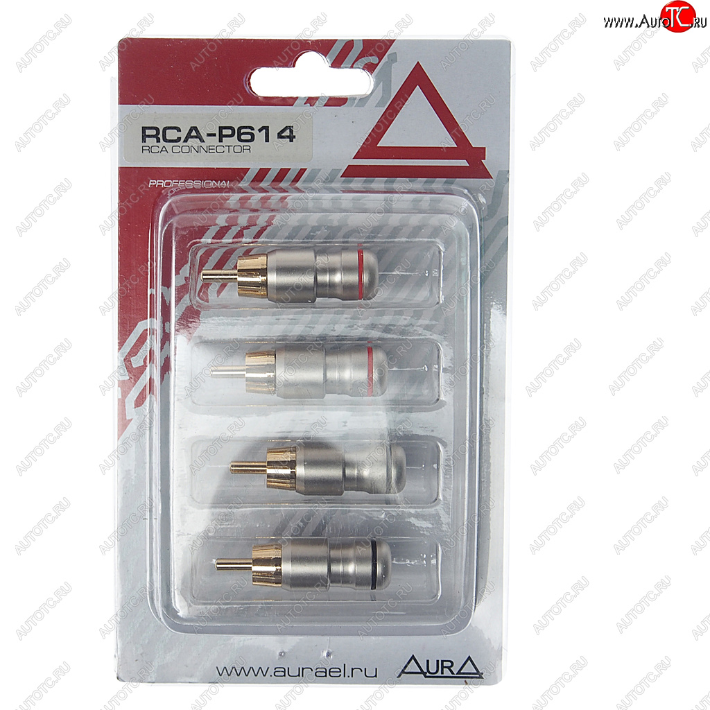 689 р. Штекер RCA комплект 4шт. AURA AURA rca-p614  с доставкой в г. Кемерово