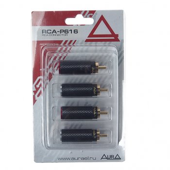 1 099 р. Штекер RCA комплект 4шт. AURA AURA rca-p616  с доставкой в г. Кемерово. Увеличить фотографию 1