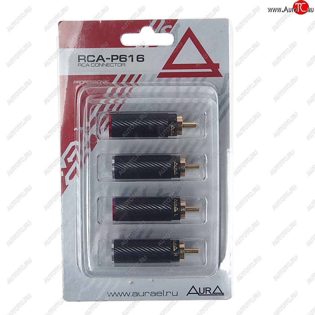1 099 р. Штекер RCA комплект 4шт. AURA AURA rca-p616  с доставкой в г. Кемерово
