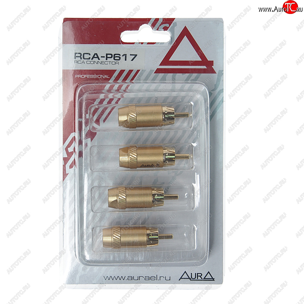 819 р. Штекер RCA комплект 4шт. AURA AURA rca-p617  с доставкой в г. Кемерово