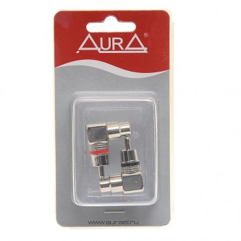 589 р. Переходник RCA-RCA угловой 2шт. AURA AURA rca-p620  с доставкой в г. Кемерово. Увеличить фотографию 1