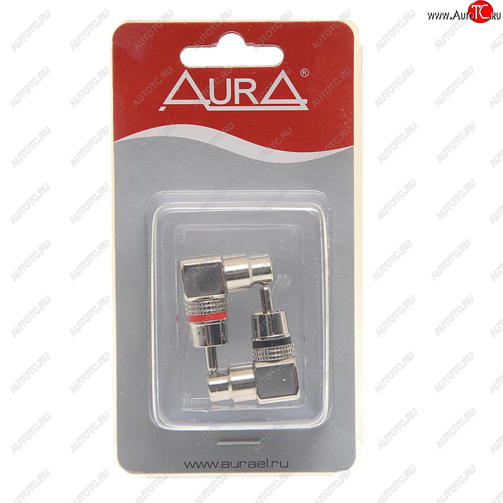 589 р. Переходник RCA-RCA угловой 2шт. AURA AURA rca-p620  с доставкой в г. Кемерово
