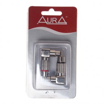 549 р. Переходник RCA-RCA угловой 2шт. AURA AURA rca-p621  с доставкой в г. Кемерово. Увеличить фотографию 2