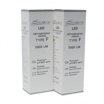 4 749 р. Лампа светодиодная 12V H3 PK22s 7000Lm (2шт.) Type F RECARVER RECARVER rectfled0h3-6canbus  с доставкой в г. Кемерово. Увеличить фотографию 3