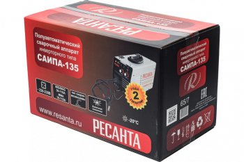 16 299 р. Аппарат сварочный 5.5кВт 20-110А d=0.6-0.8 220В инвертор полуавтомат РЕСАНТА РЕСАНТА ресанта саипа-135  с доставкой в г. Кемерово. Увеличить фотографию 17