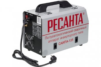 16 299 р. Аппарат сварочный 5.5кВт 20-110А d=0.6-0.8 220В инвертор полуавтомат РЕСАНТА РЕСАНТА ресанта саипа-135  с доставкой в г. Кемерово. Увеличить фотографию 9