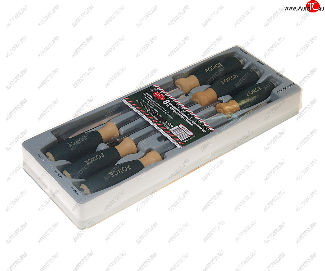 3 169 р. Набор отверток силовых SL5.5,6.5,10,12, PH2-PH3 6 предметов ROCKFORCE ROCKFORCE rf-2069  с доставкой в г. Кемерово