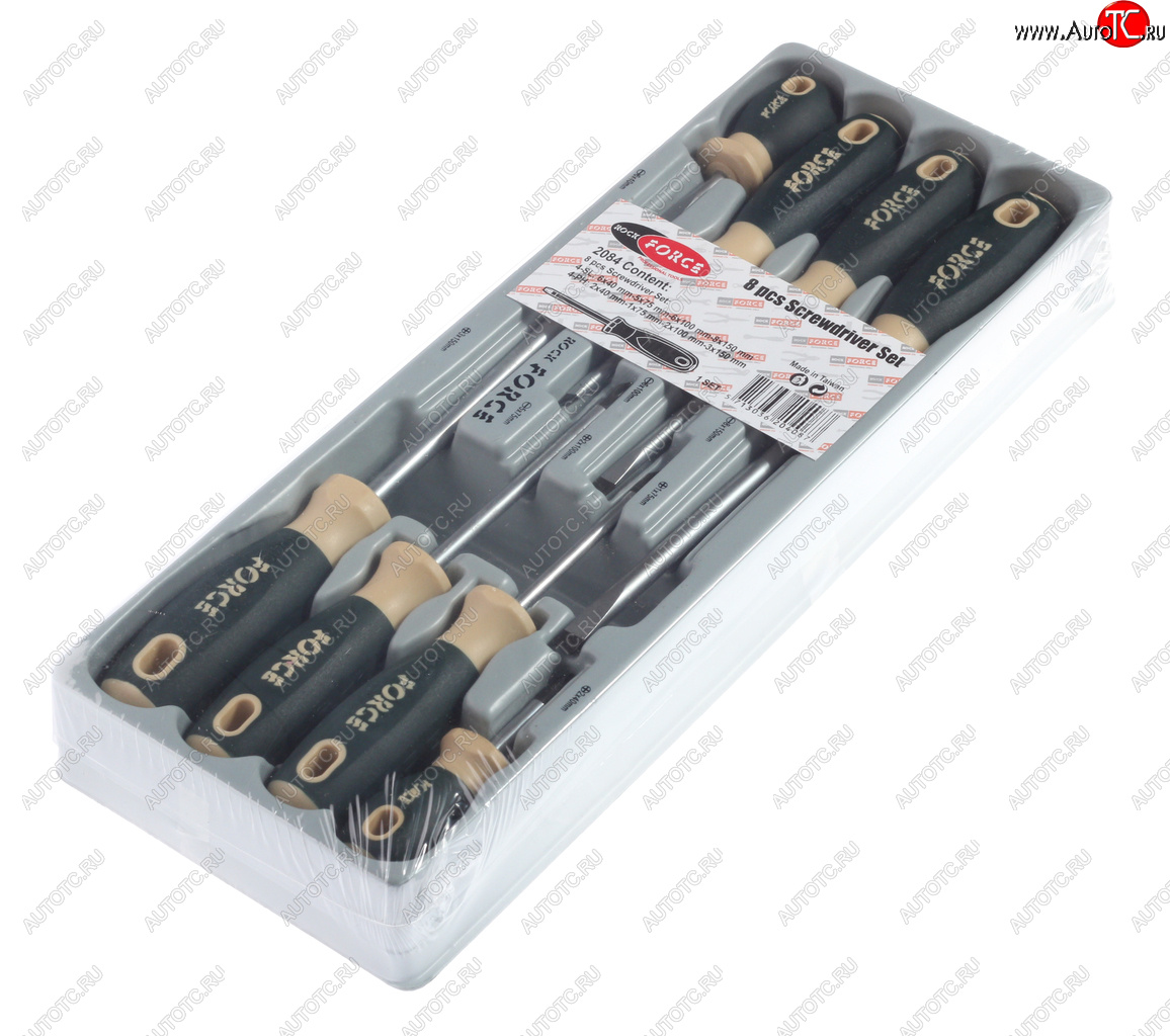 1 799 р. Набор отверток SL 5.6x2.8, PH 1,PH 2x2,PH3 8 предметов ROCKFORCE ROCKFORCE rf-2084 ROCKFORCE rf-2084  с доставкой в г. Кемерово
