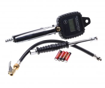 3 899 р. Пистолет для подкачки шин с манометром и шлангом 16Bar ROCKFORCE ROCKFORCE rf-23702b  с доставкой в г. Кемерово. Увеличить фотографию 1