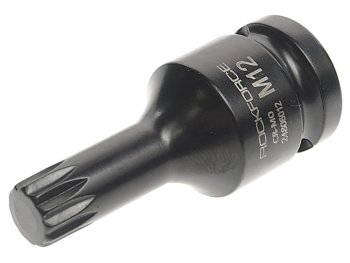 399 р. Бита-головка 12 SPLINE M12 ударная ROCKFORCE ROCKFORCE rf-24806012  с доставкой в г. Кемерово. Увеличить фотографию 1