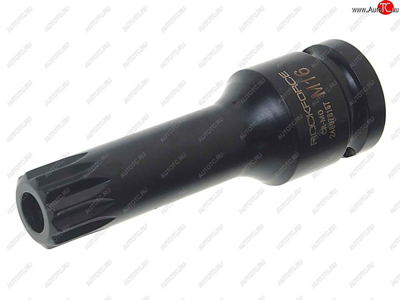 399 р. Бита-головка 1/2 SPLINE M16 с отверстием ударная глубокая ROCKFORCE ROCKFORCE rf-24807816t ROCKFORCE rf-24807816t  с доставкой в г. Кемерово