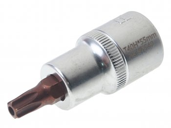 166 р. Бита-головка 1/2 TORX T40х55мм с отверстием Premium ROCKFORCE ROCKFORCE rf-34705540pr ROCKFORCE rf-34705540pr  с доставкой в г. Кемерово. Увеличить фотографию 1