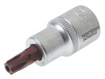 166 р. Бита-головка 1/2 TORX T45х55мм с отверстием Premium ROCKFORCE ROCKFORCE rf-34705545pr ROCKFORCE rf-34705545pr  с доставкой в г. Кемерово. Увеличить фотографию 1