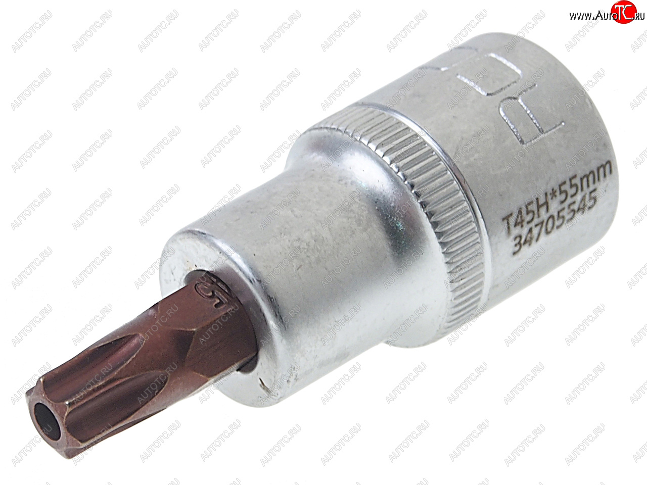 166 р. Бита-головка 1/2 TORX T45х55мм с отверстием Premium ROCKFORCE ROCKFORCE rf-34705545pr ROCKFORCE rf-34705545pr  с доставкой в г. Кемерово