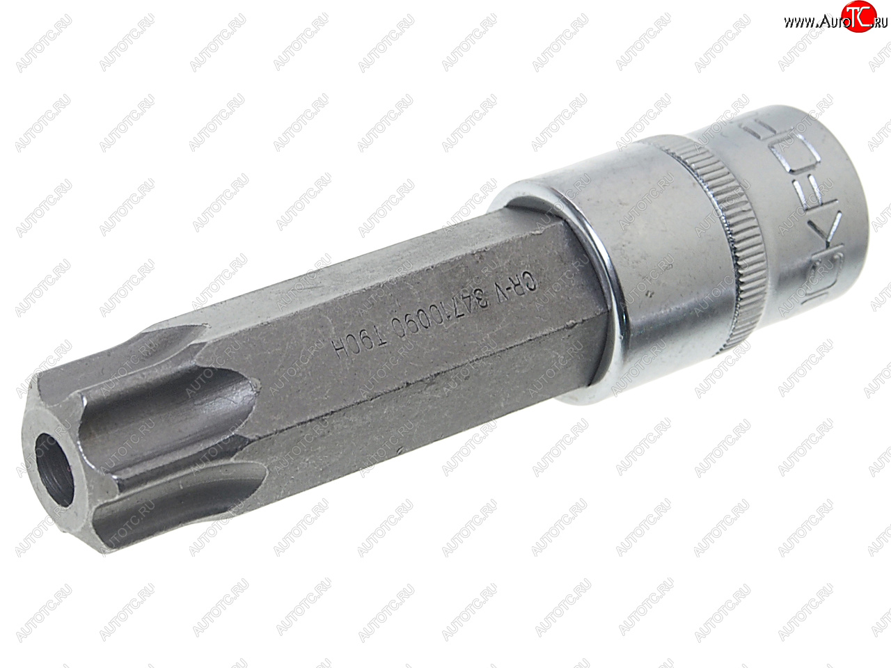 429 р. Бита-головка 12 TORX T90х100мм с отверстием ROCKFORCE ROCKFORCE rf-34710090  с доставкой в г. Кемерово
