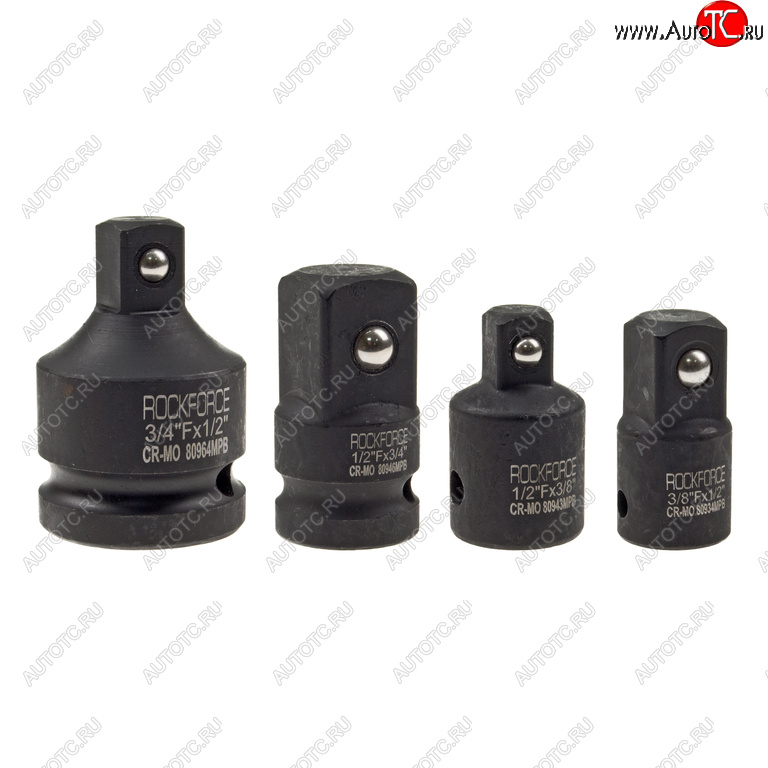 1 399 р. Набор адаптеров 34(F)x12(M),12(F)x34(M),38(F)x12(M),12(F)x38(M) ударных 4 пр. ROCKFORCE ROCKFORCE rf-4048mpb  с доставкой в г. Кемерово