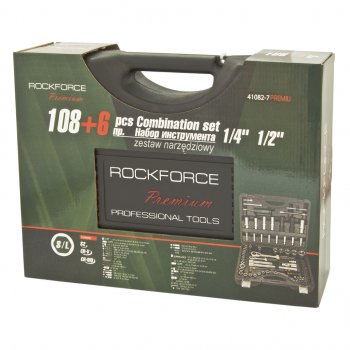 10 349 р. Набор головок торцевых и бит 14,12 108 предметов+6 предметов ROCKFORCE ROCKFORCE rf-41082-7-premium  с доставкой в г. Кемерово. Увеличить фотографию 3
