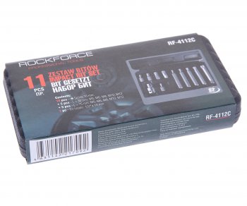 789 р. Набор бит 12 SPLINE M5-M12 с держателем 11 предметов в кейсе ROCKFORCE ROCKFORCE rf-4112c  с доставкой в г. Кемерово. Увеличить фотографию 3