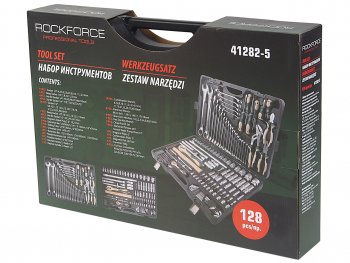 26 449 р. Набор инструментов 128 предметов слесарно-монтажный 12,14 ROCKFORCE ROCKFORCE rf-41282-5  с доставкой в г. Кемерово. Увеличить фотографию 4