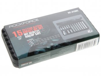 999 р. Набор бит 12 TORX T20-T55 3075мм 15 предметов с держателем в кейсе ROCKFORCE ROCKFORCE rf-4156c  с доставкой в г. Кемерово. Увеличить фотографию 3