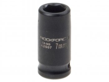 119 р. Головка торцевая 14 7мм ударная L=35мм ROCKFORCE ROCKFORCE rf-42507  с доставкой в г. Кемерово. Увеличить фотографию 1