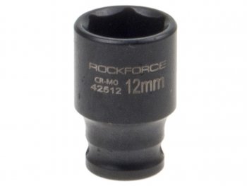 125 р. Головка торцевая 14 12мм ударная L=35мм ROCKFORCE ROCKFORCE rf-42512  с доставкой в г. Кемерово. Увеличить фотографию 1