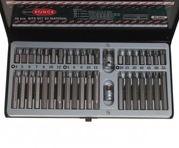 1 869 р. Набор бит 12 38 TORX T20-55 HEX H4-12мм SPLINE M5-12 2 держателя 40 предметов в кейсе ROCKFORCE ROCKFORCE rf-4401c  с доставкой в г. Кемерово. Увеличить фотографию 2