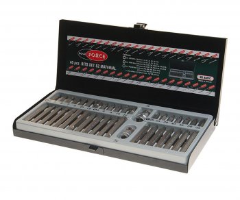 1 869 р. Набор бит 12 38 TORX T20-55 HEX H4-12мм SPLINE M5-12 2 держателя 40 предметов в кейсе ROCKFORCE ROCKFORCE rf-4401c  с доставкой в г. Кемерово. Увеличить фотографию 1