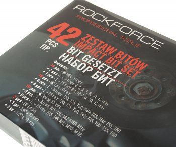 2 999 р. Набор бит Т20-60 H4-H12 М5-12 с держателем 42 предмета в кейсе ROCKFORCE ROCKFORCE rf-4421  с доставкой в г. Кемерово. Увеличить фотографию 6