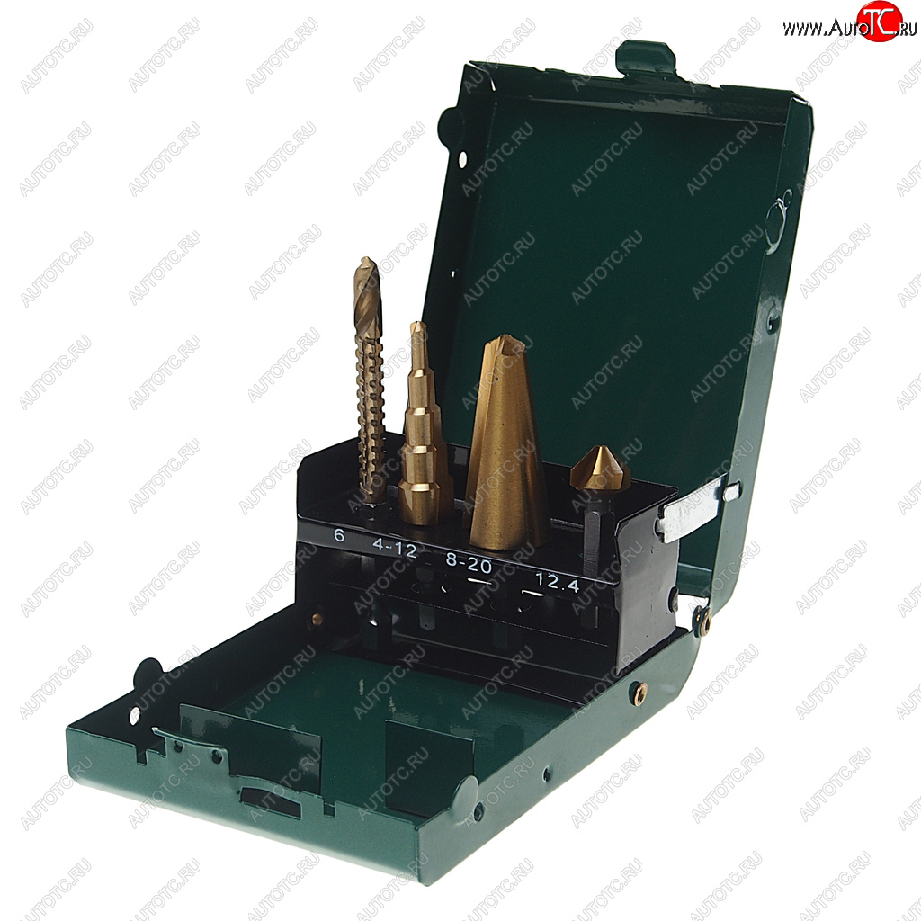 1 359 р. Набор сверл комбинированных (4шт.) HSS 4241 в футляре ROCKFORCE ROCKFORCE rf-44705  с доставкой в г. Кемерово