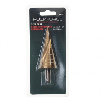 1 199 р. Сверло ступенчатое 4.0-32.0мм спиральное в блистере (HSS 4241) ROCKFORCE ROCKFORCE rf-44740s  с доставкой в г. Кемерово. Увеличить фотографию 1
